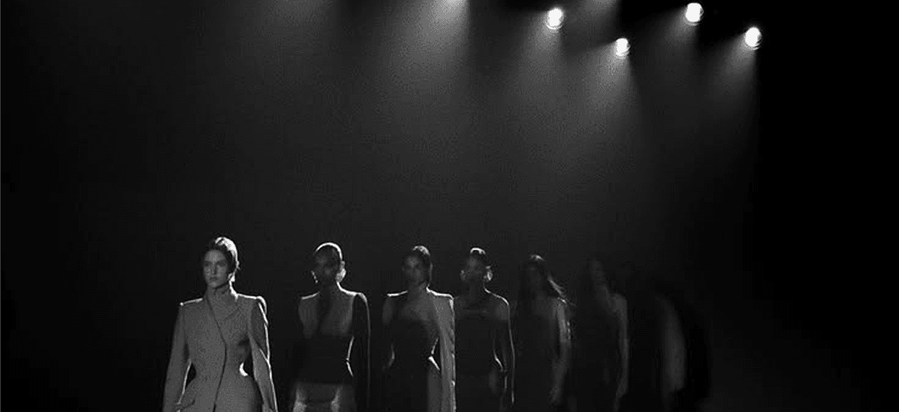Models on the runway at St. John's, Manchester