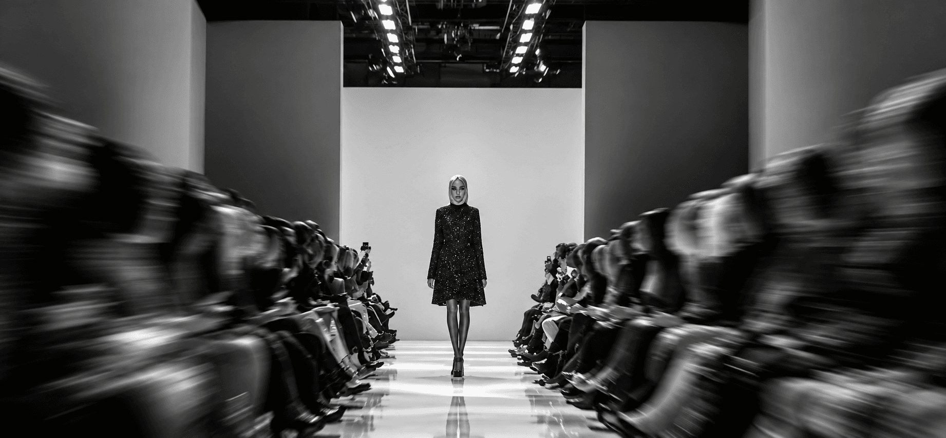 Model walking the runway at Hull & East Yorkshire Fashion Week